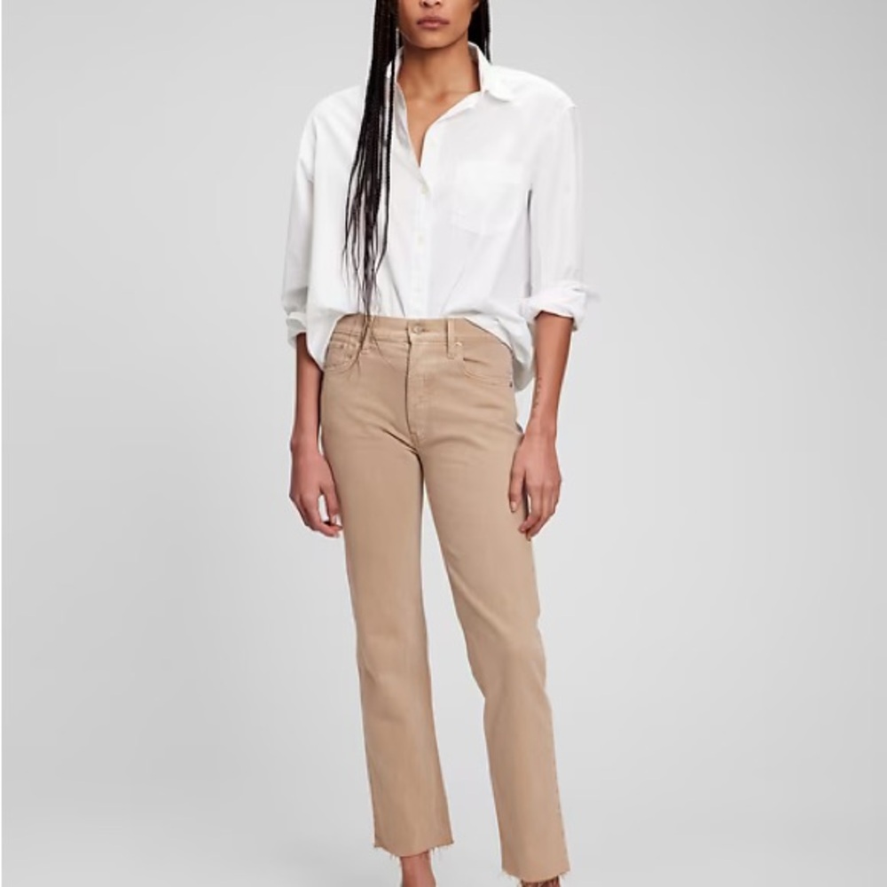 gap cheeky Tan Straight Leg Jeans